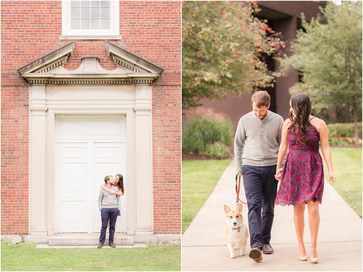 Engagement photos with dog