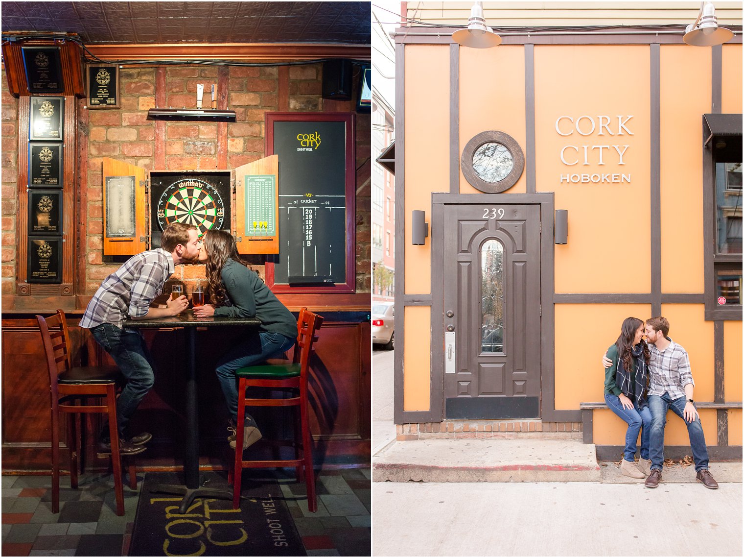 Hoboken NJ Engagement Session at Cork City