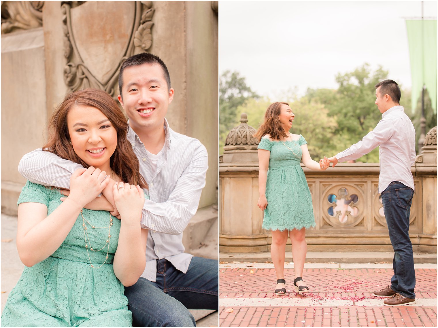 Engagement photography in Central Park by Idalia Photography