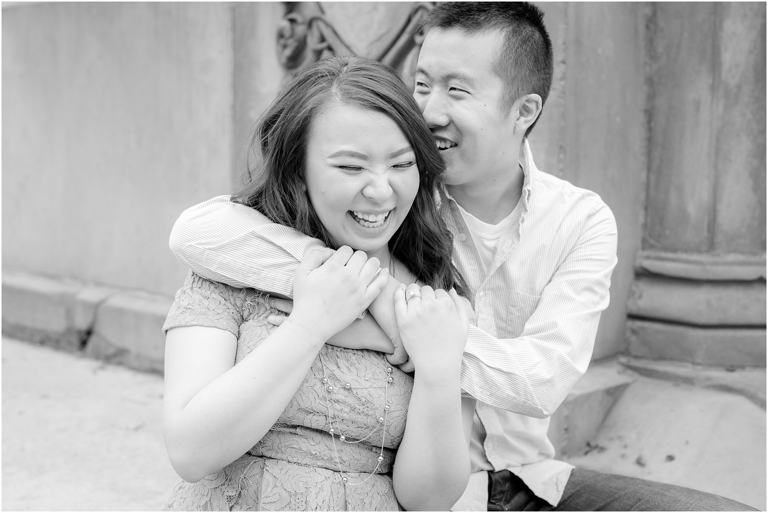 Candid engagement photos by Idalia Photography