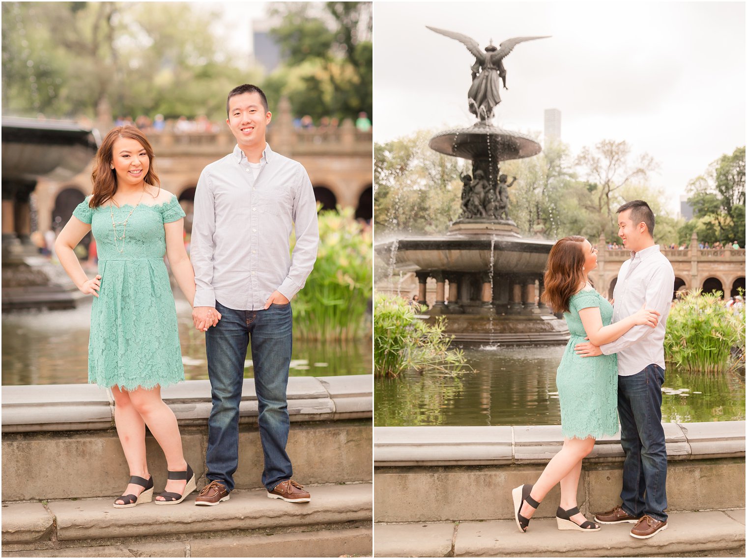 Fall engagement photos in Central Park by Idalia Photography