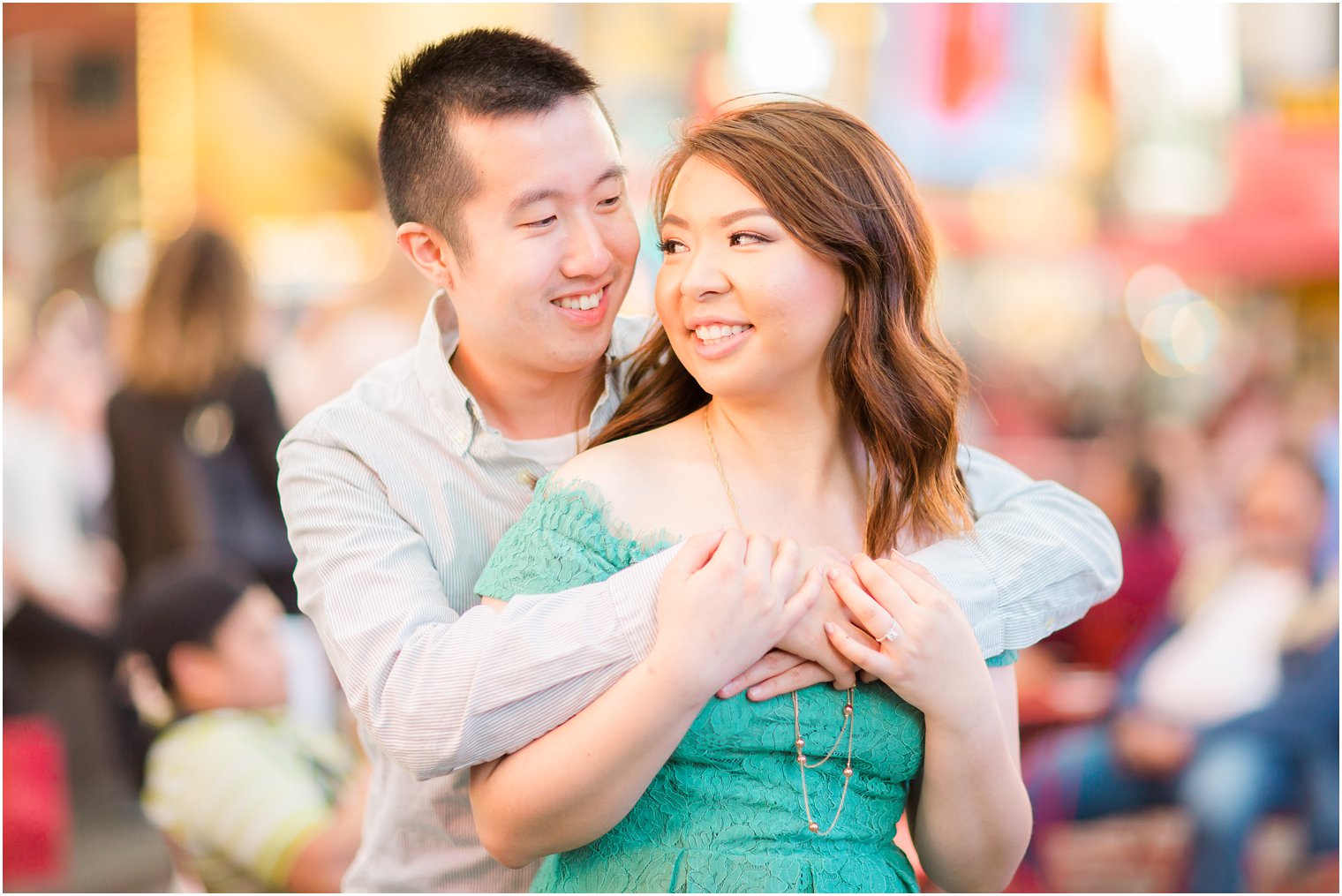 Engagement photo in Times Square by Idalia Photography