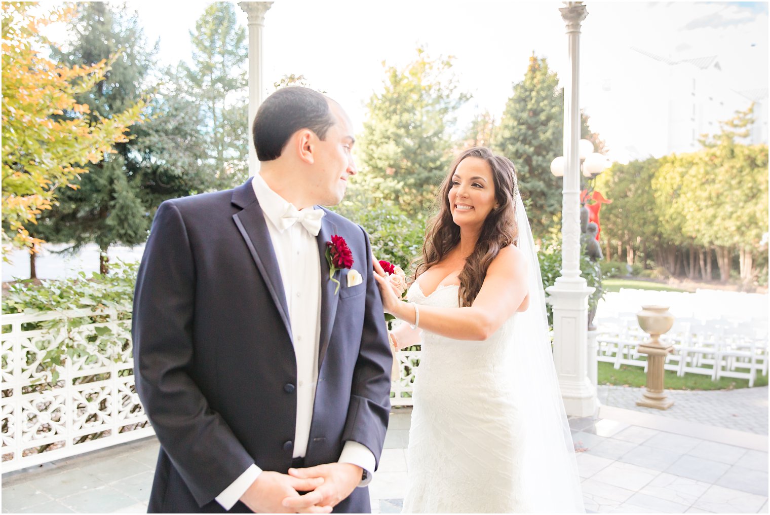 First look photo at Nicotra's Ballroom Wedding