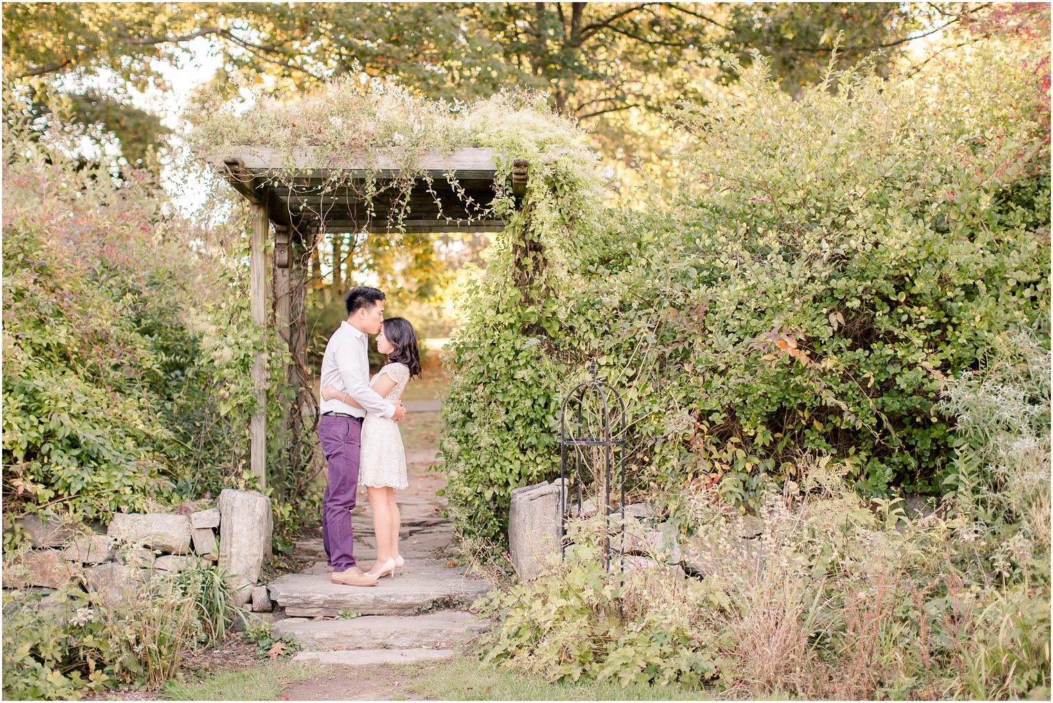 Romantic NJ garden engagement session