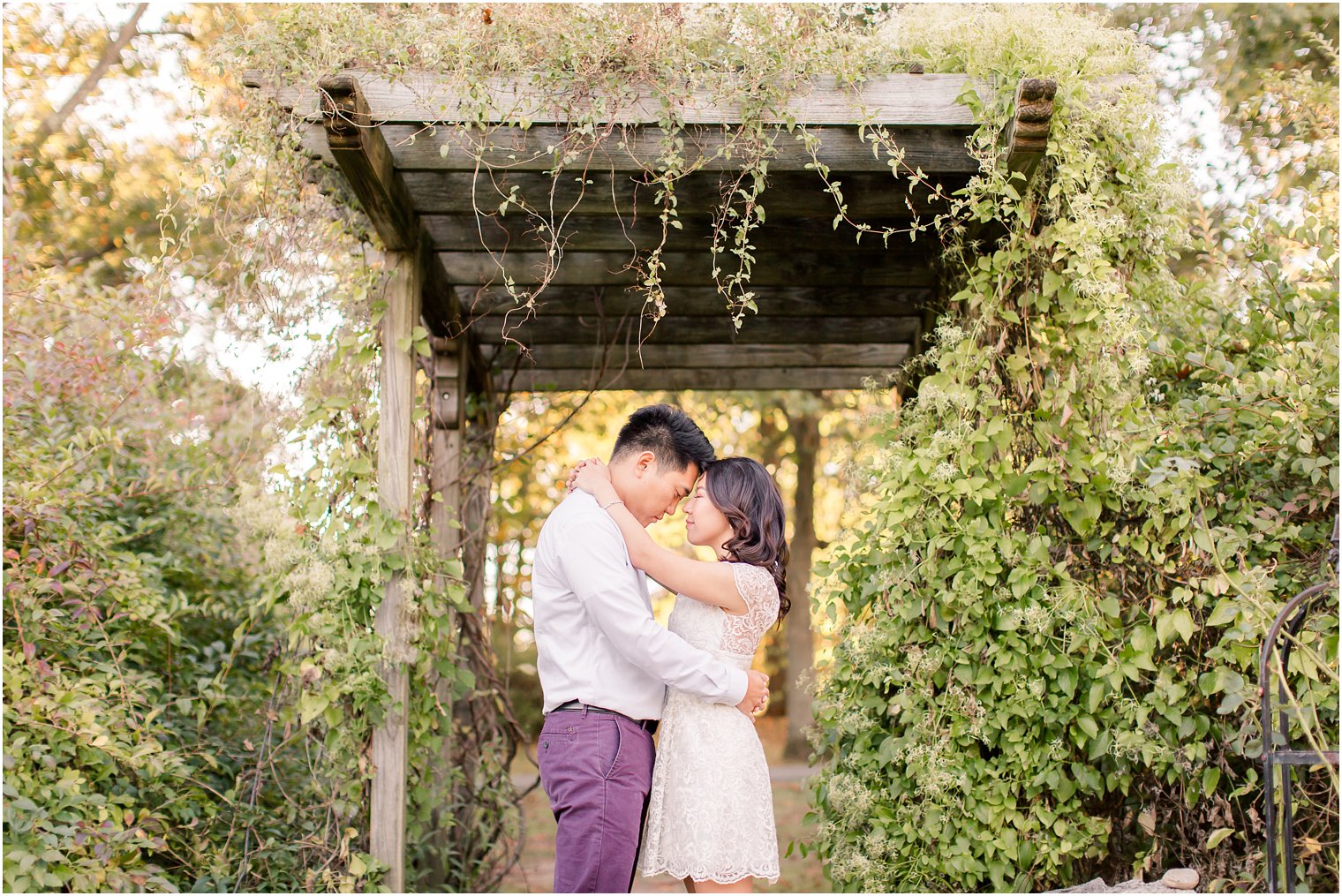 Romantic pose for engagement photo