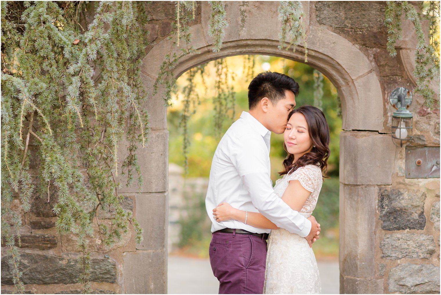 Sweet moment during engagement session