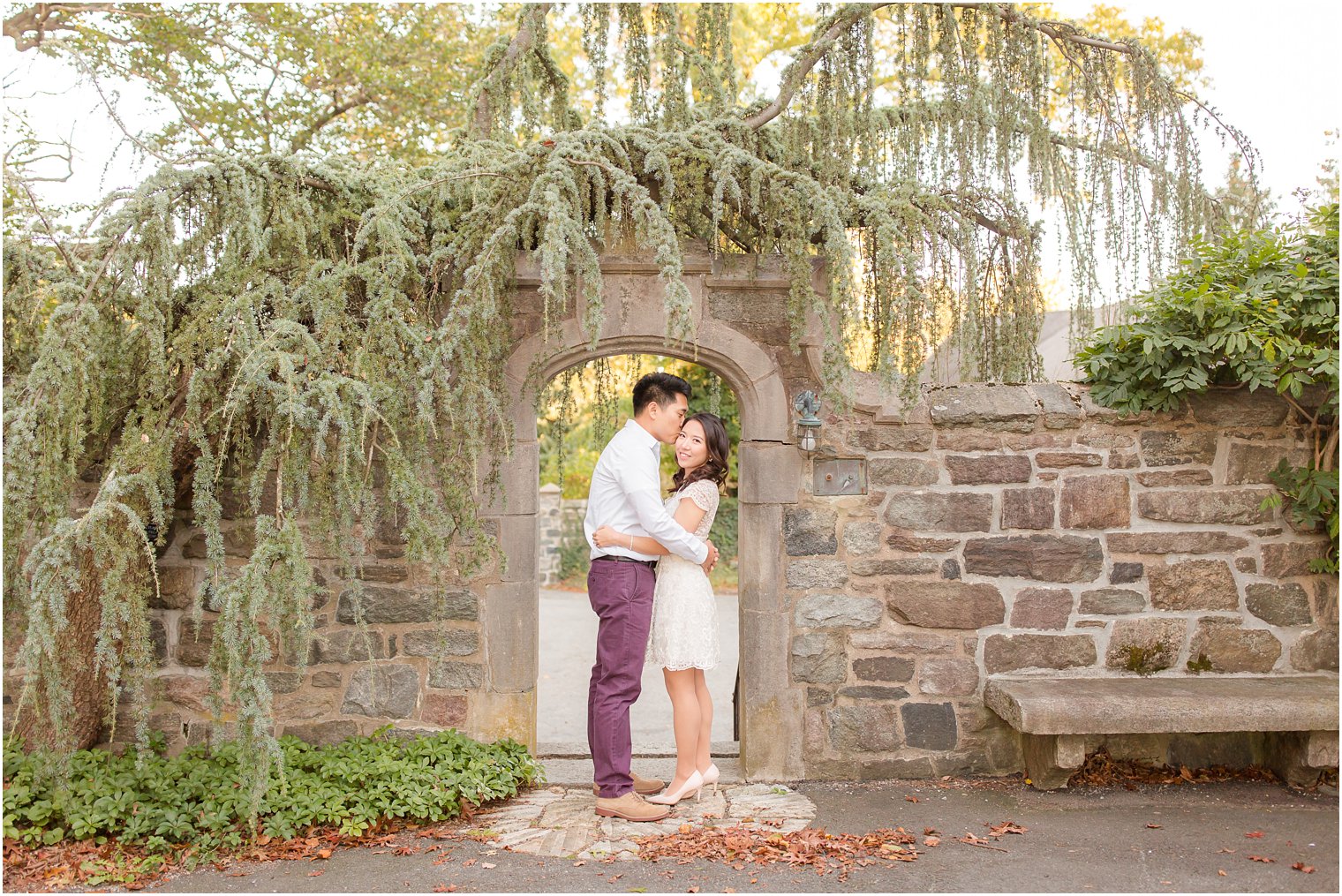 Bride and groom at Skylands Manor in Ringwood NJ