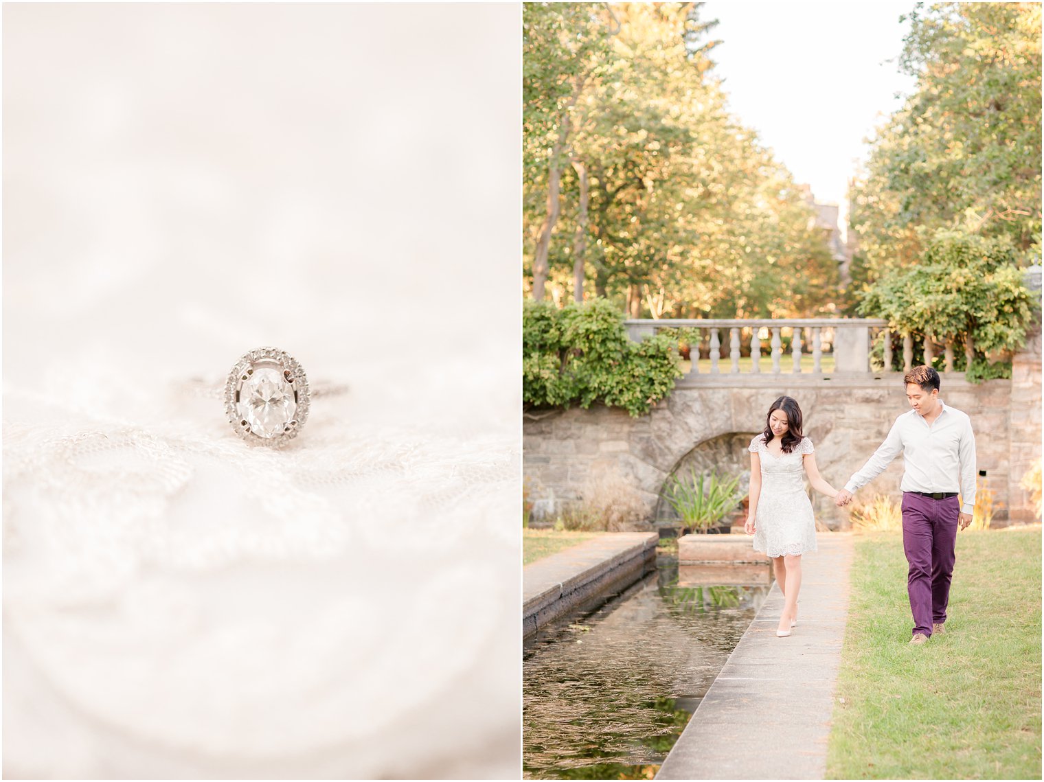 Engagement photo at Skylands Manor in Ringwood NJ