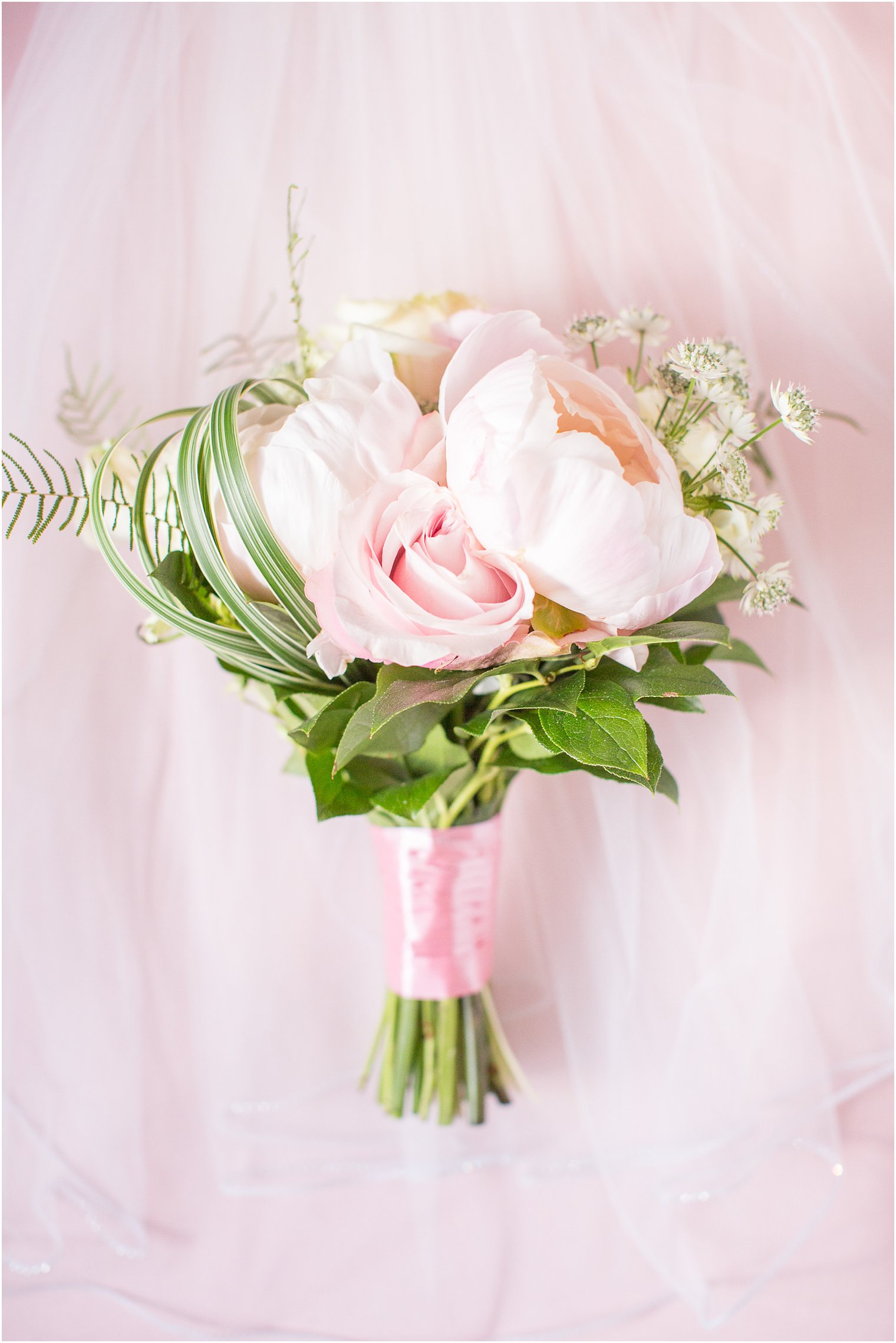 Romantic pink bouquet at Castle Hill Inn Resort in Ludlow, Vermont