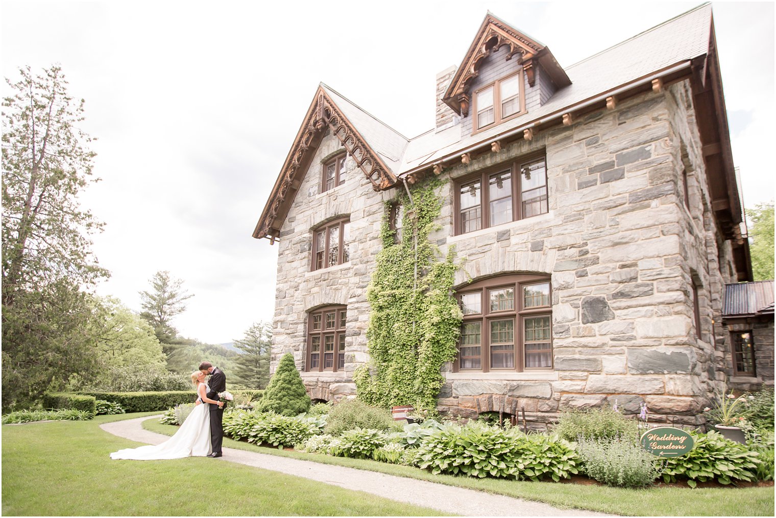 Wedding photo at Castle Hill Inn Resort in Ludlow, Vermont