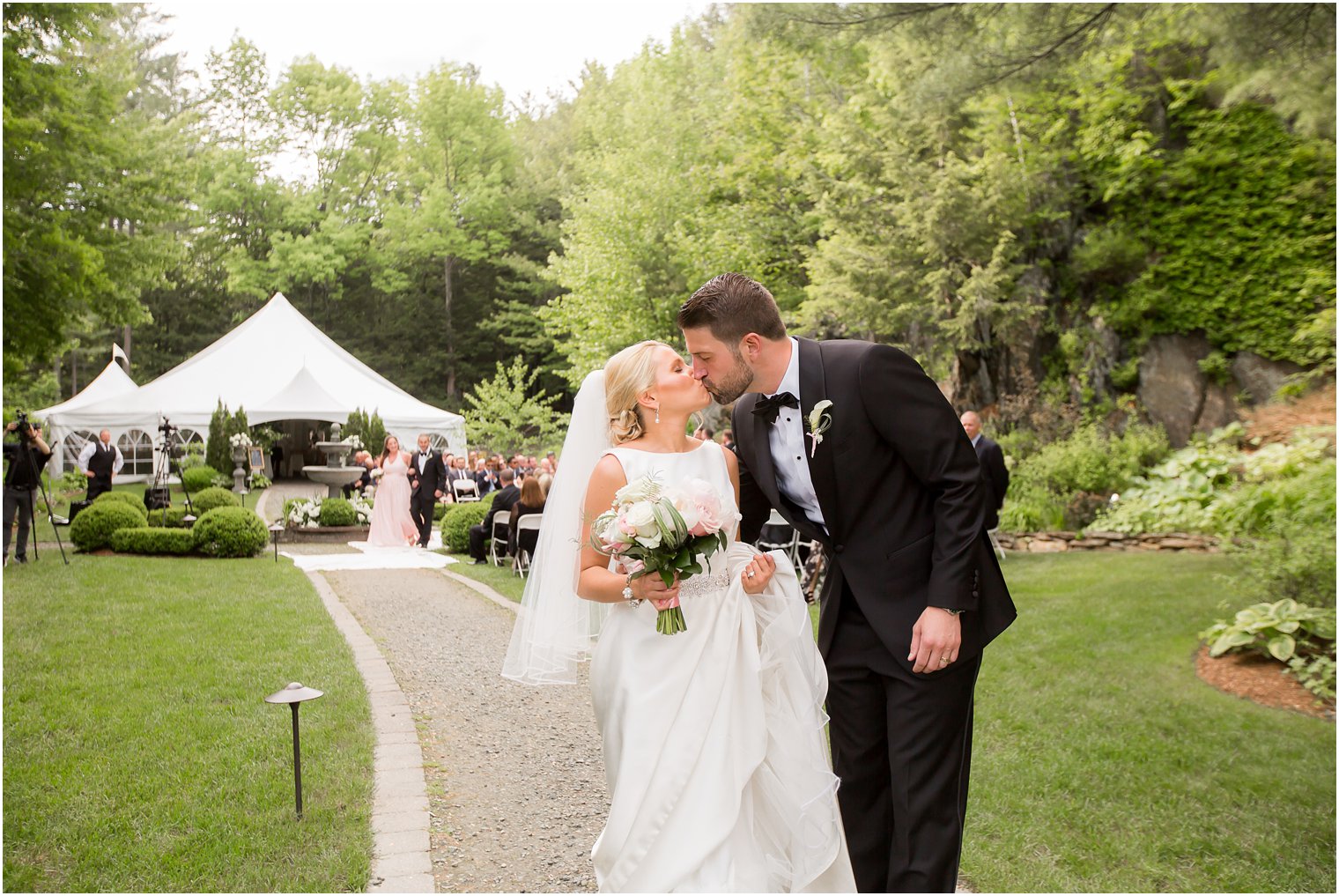Wedding ceremony at Castle Hill Inn Resort in Ludlow, Vermont