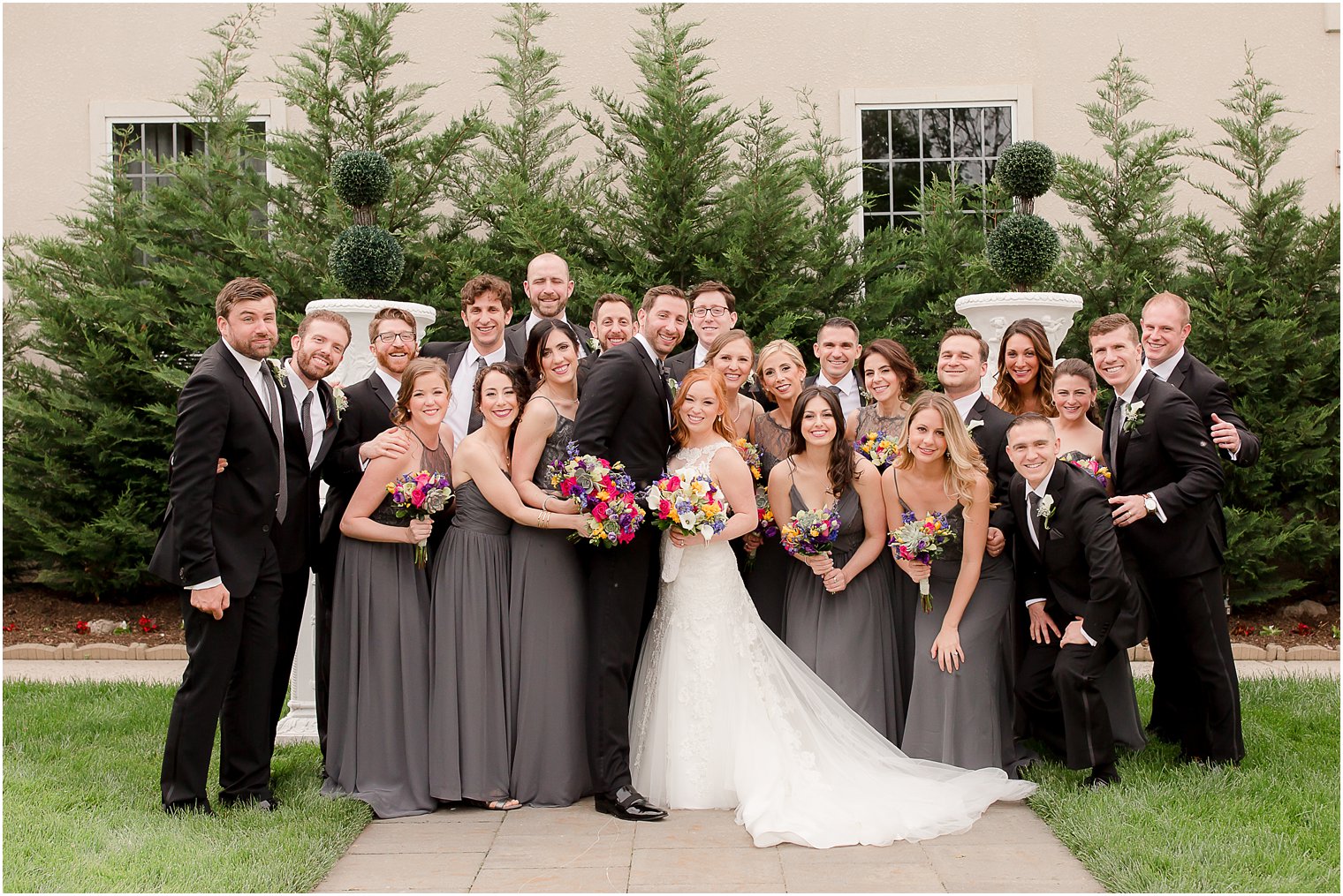 Bridal party photo at Wilshire Grand