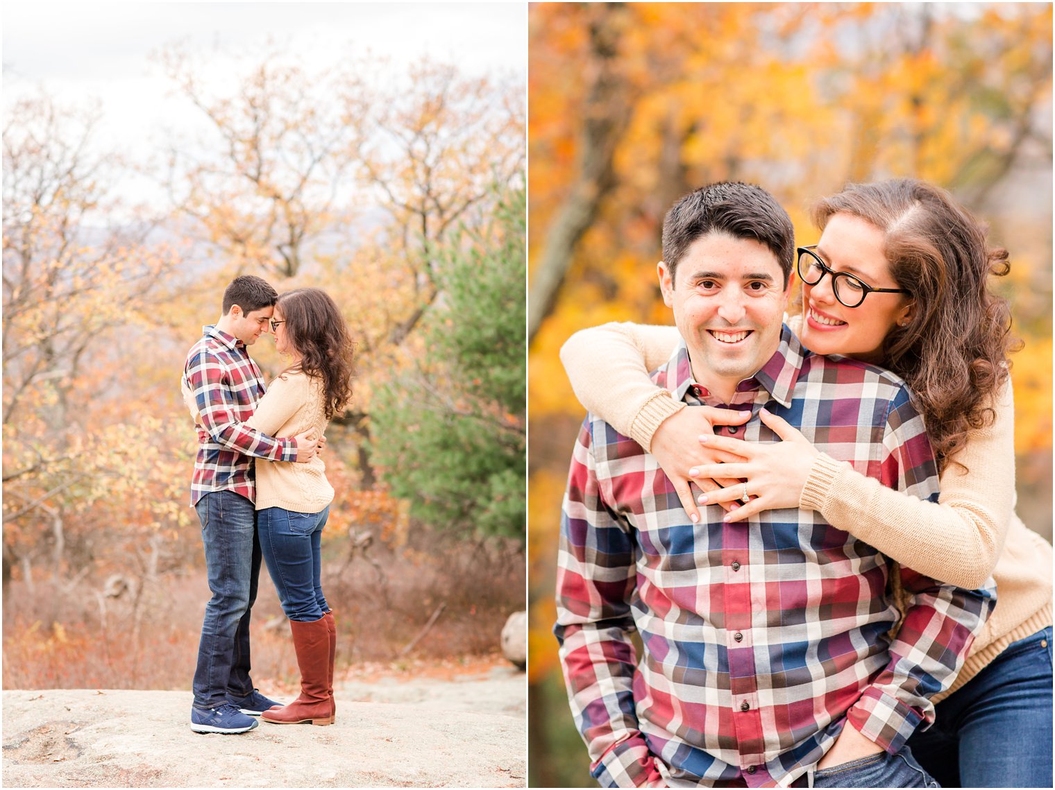 Genuine and authentic engagement photos at Bear Mountain State Park by Idalia Photography