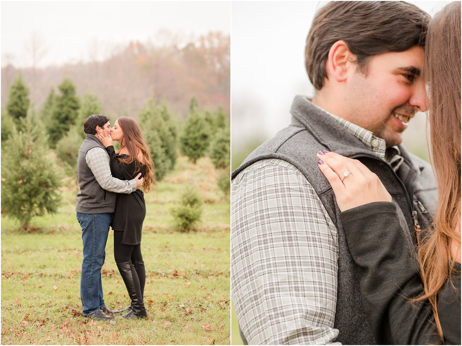 Romantic engagement photos at Ann Ellen Farm in Manalapan, NJ