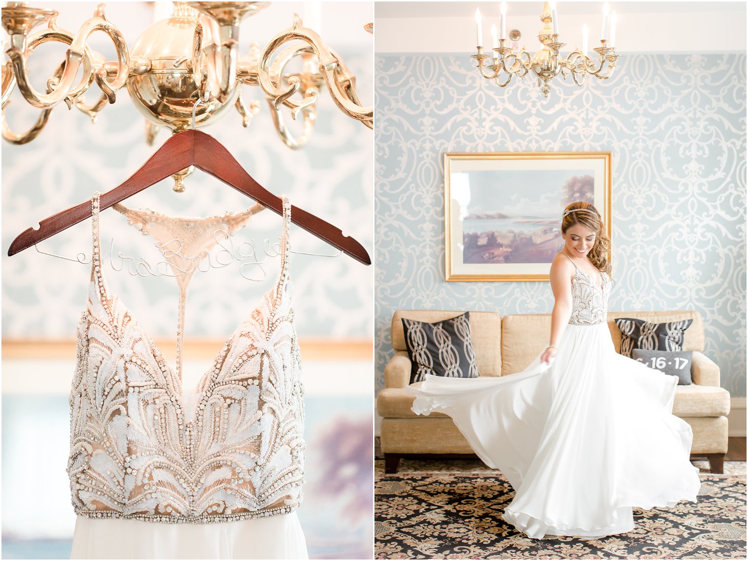 Bride twirling in Hayley Paige Teresa gown at Molly Pitcher Inn