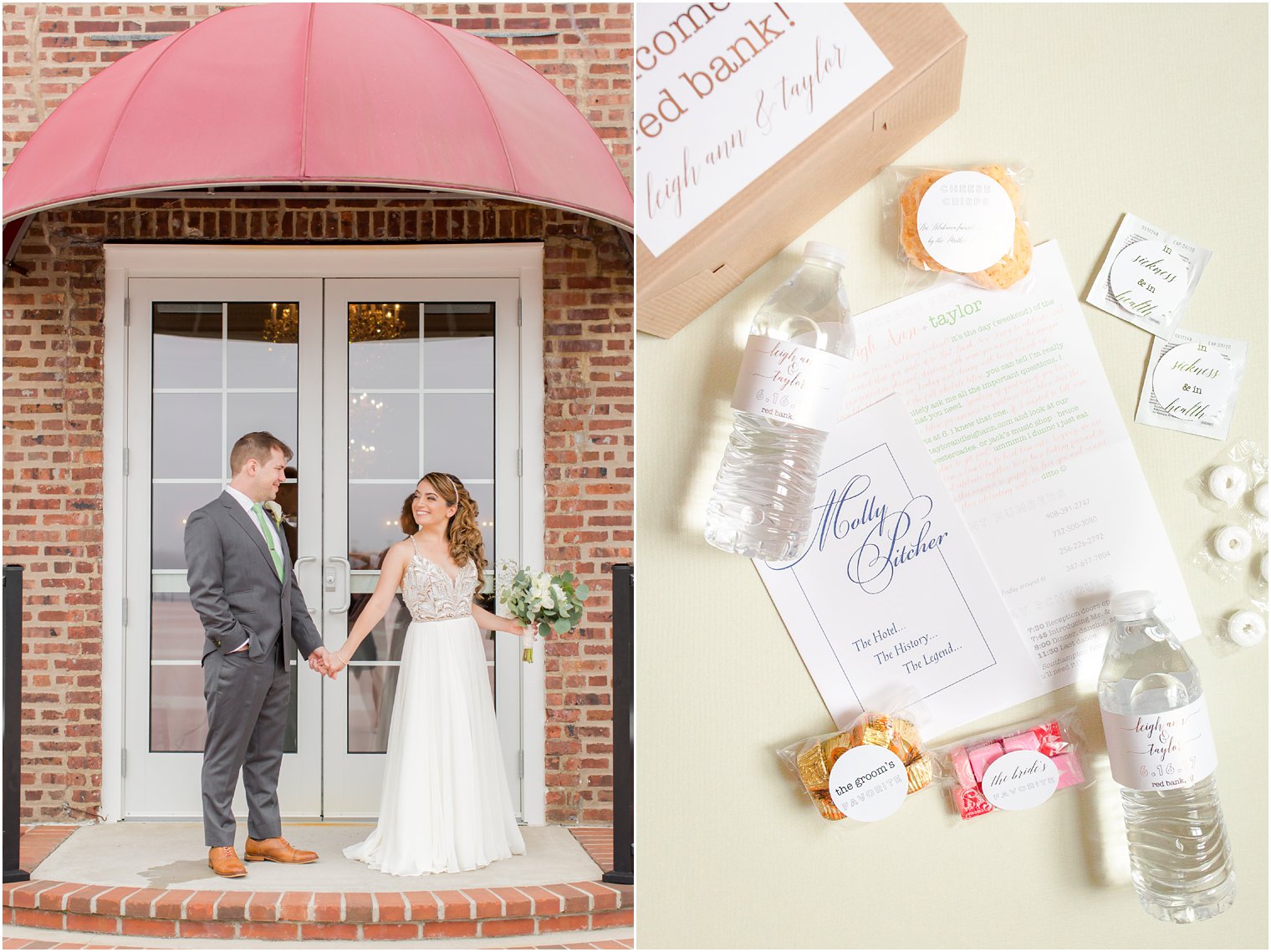 Bride and groom portraits during spring wedding in Red Bank, NJ