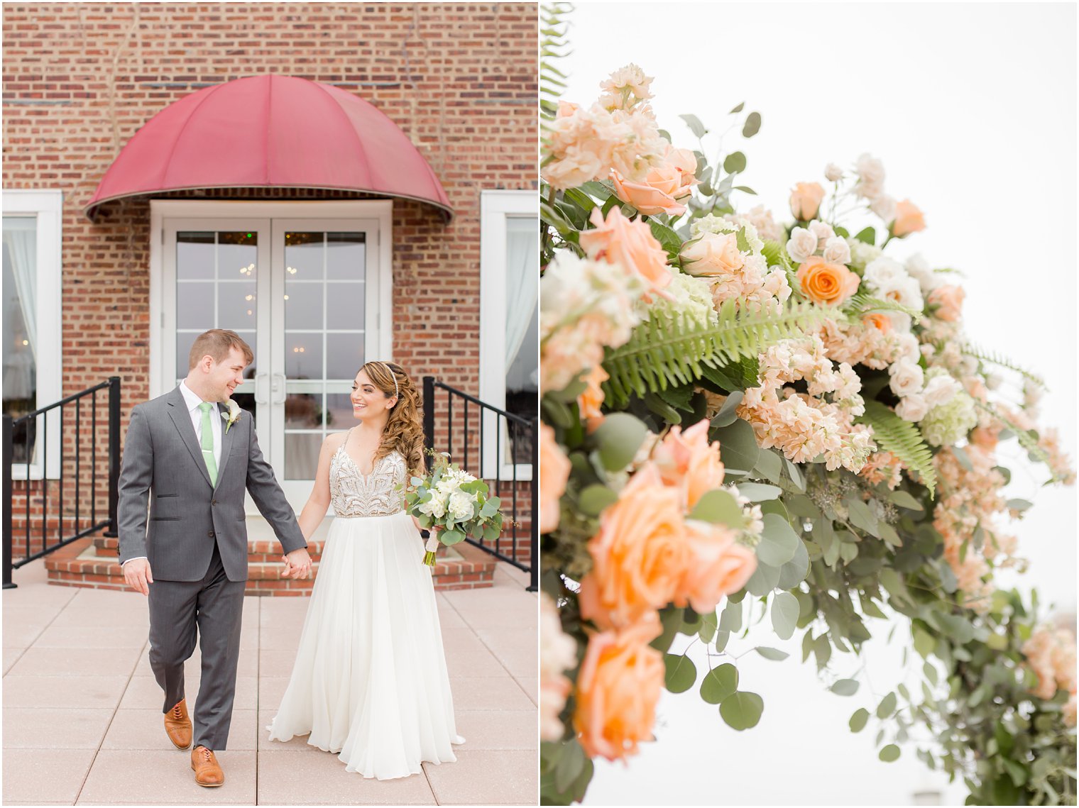 Couple walking on patio at Molly Pitcher Inn