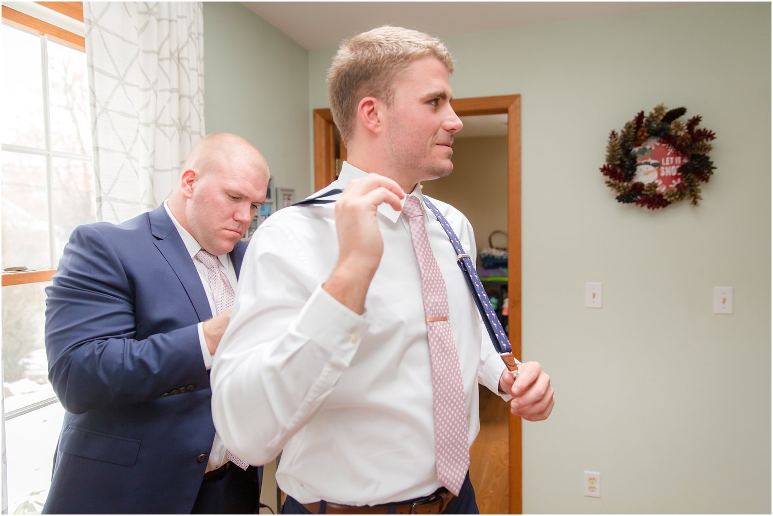 Groom getting ready with his brother