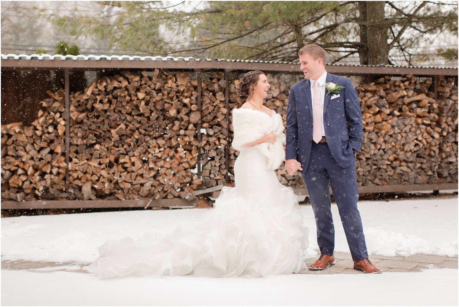Laughing photo of bride and groom | Stone House at Stirling Ridge in Warren, NJ