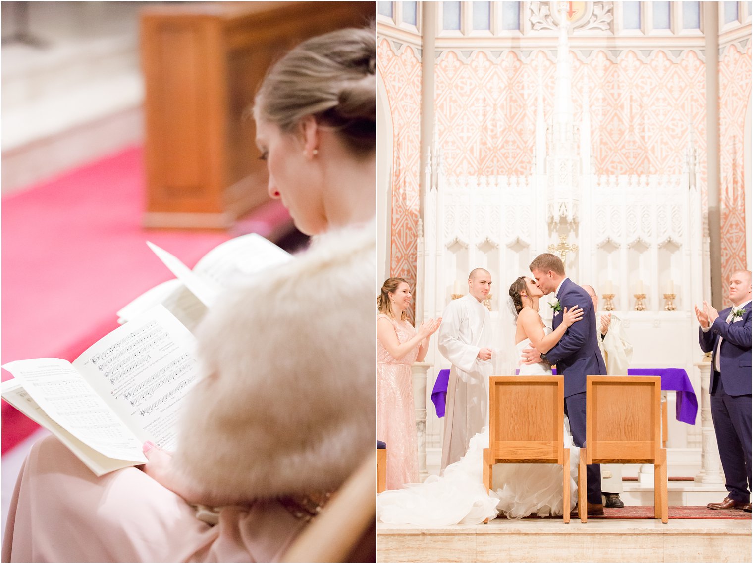 Catholic wedding ceremony at St. Peter the Apostle in New Brunswick, NJ
