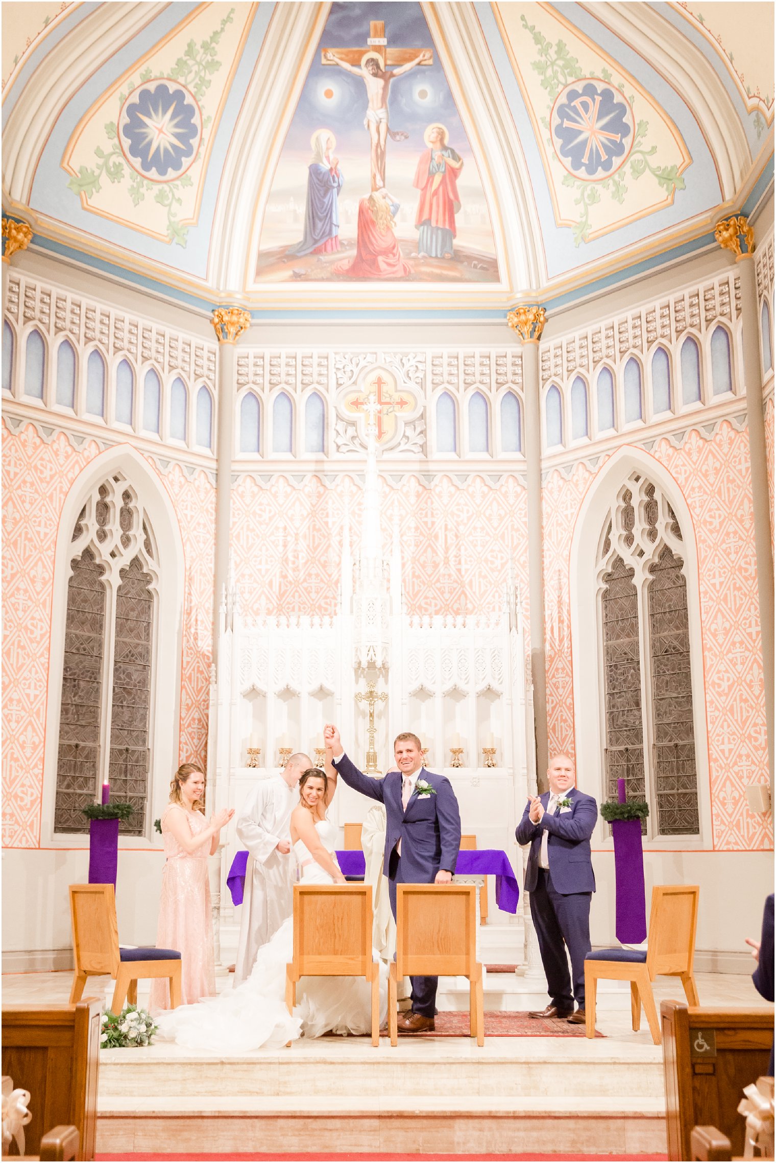 Catholic wedding ceremony at St. Peter the Apostle in New Brunswick, NJ