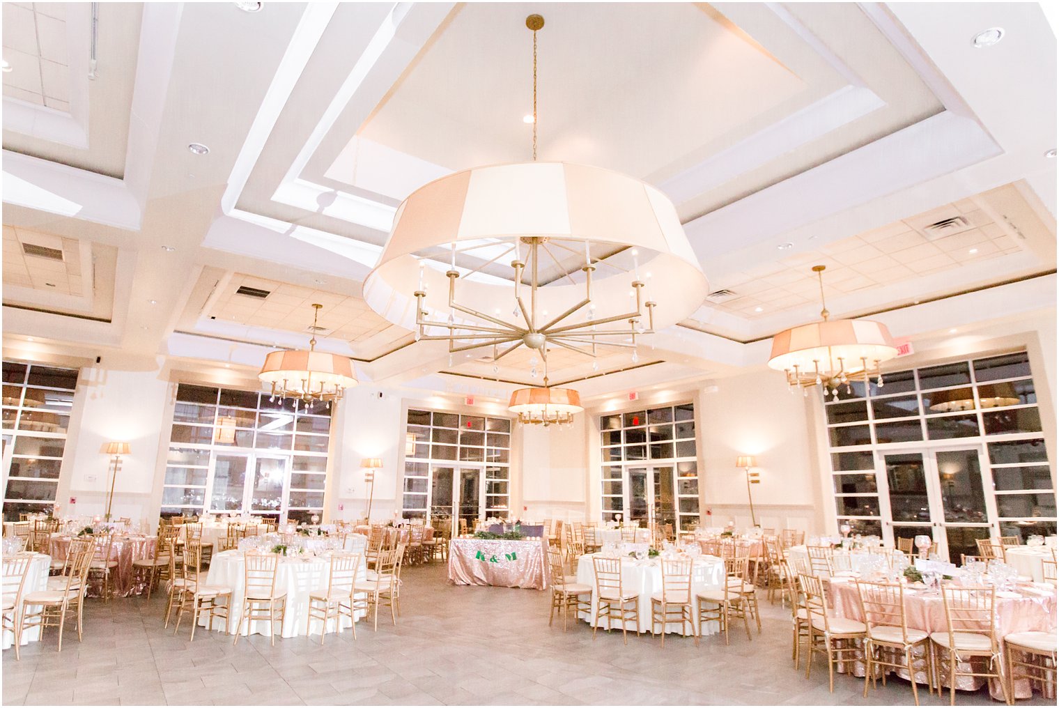 Wedding reception room at Stone House at Stirling Ridge in Warren, NJ