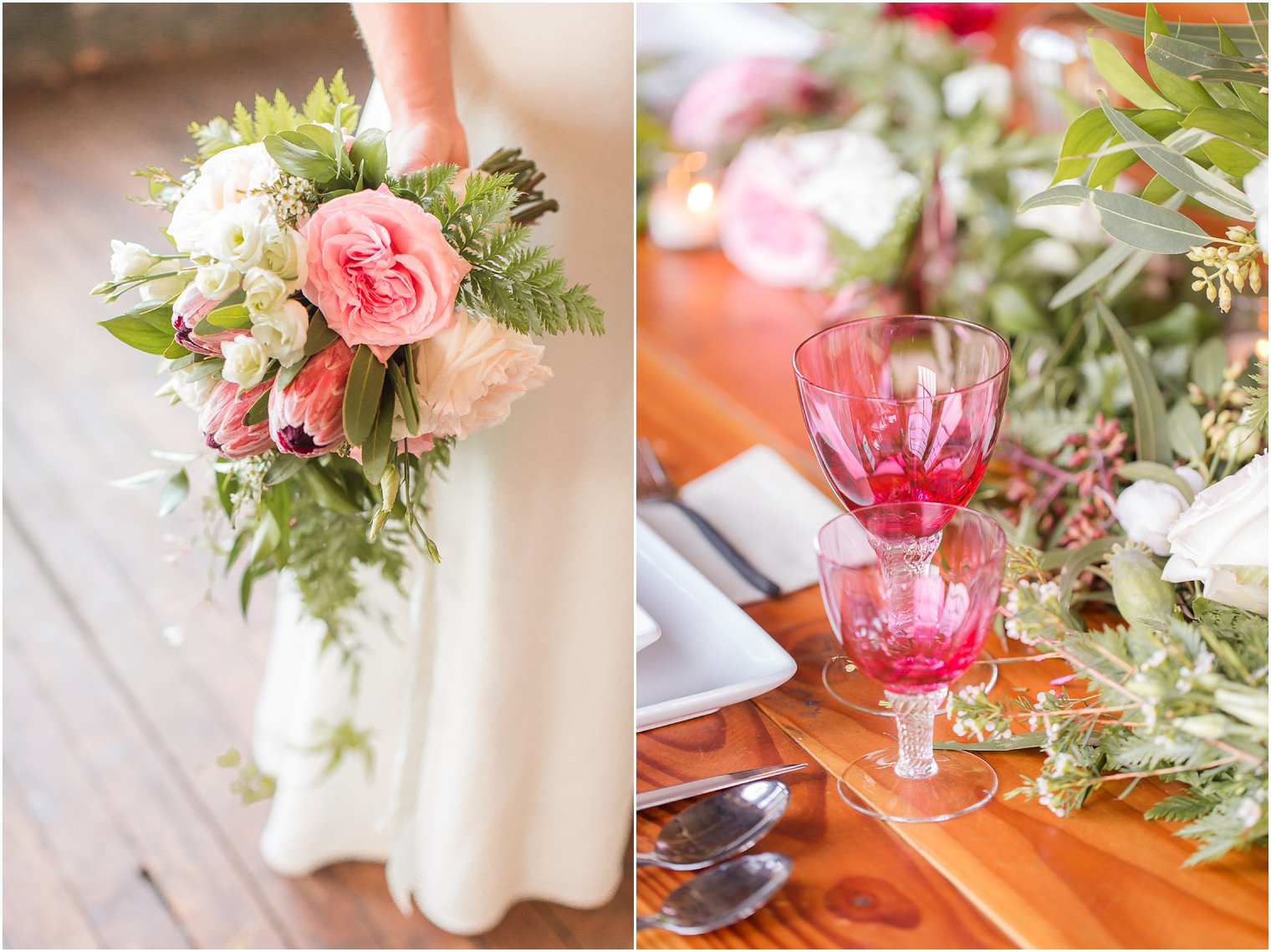 Floral bouquet with Pink Ice Protea