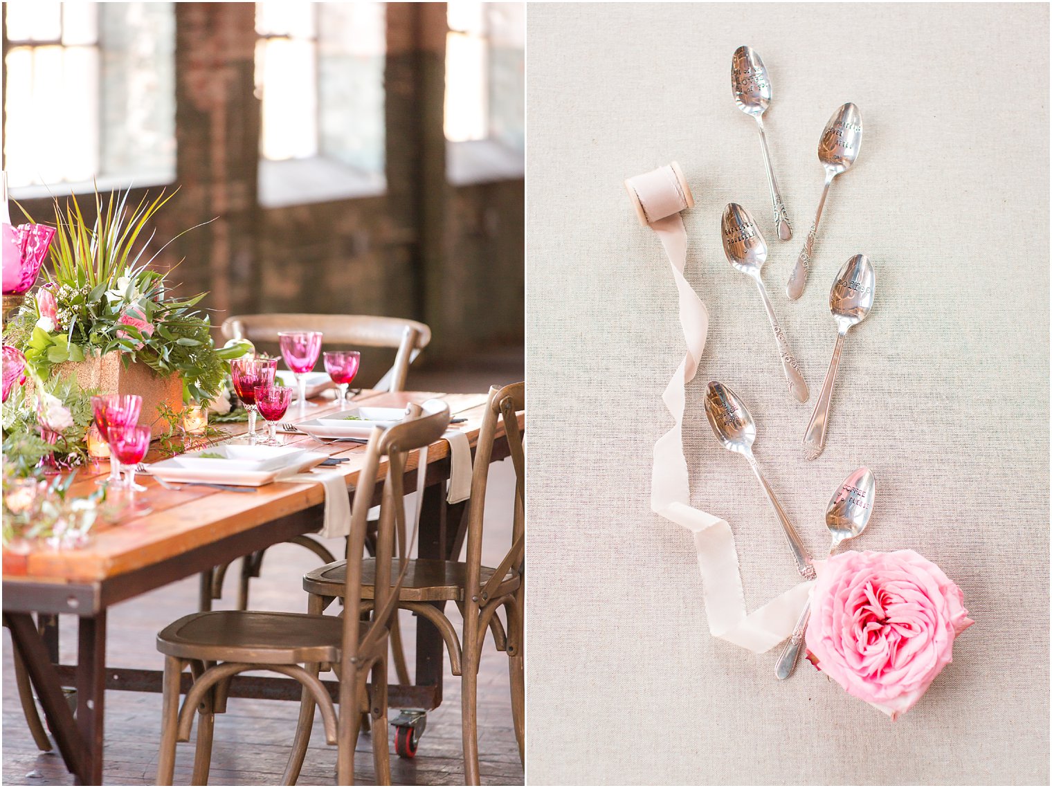 Wedding tablescape and custom silverware