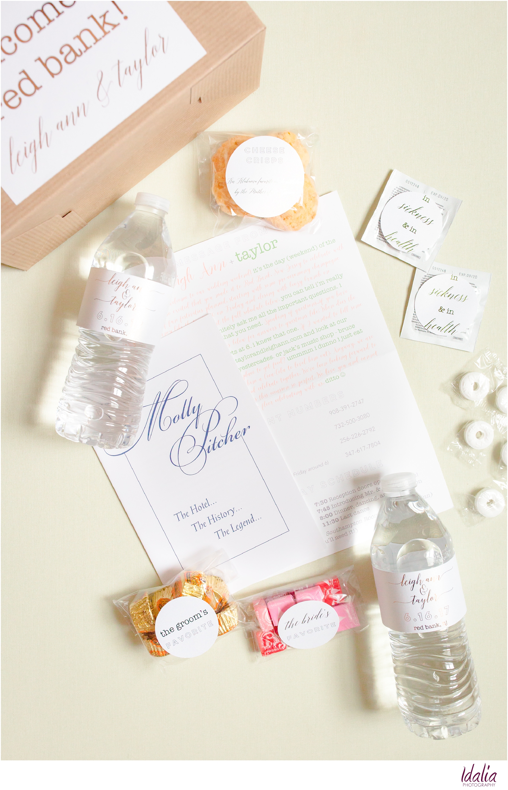 wedding welcome bag idea for NJ wedding