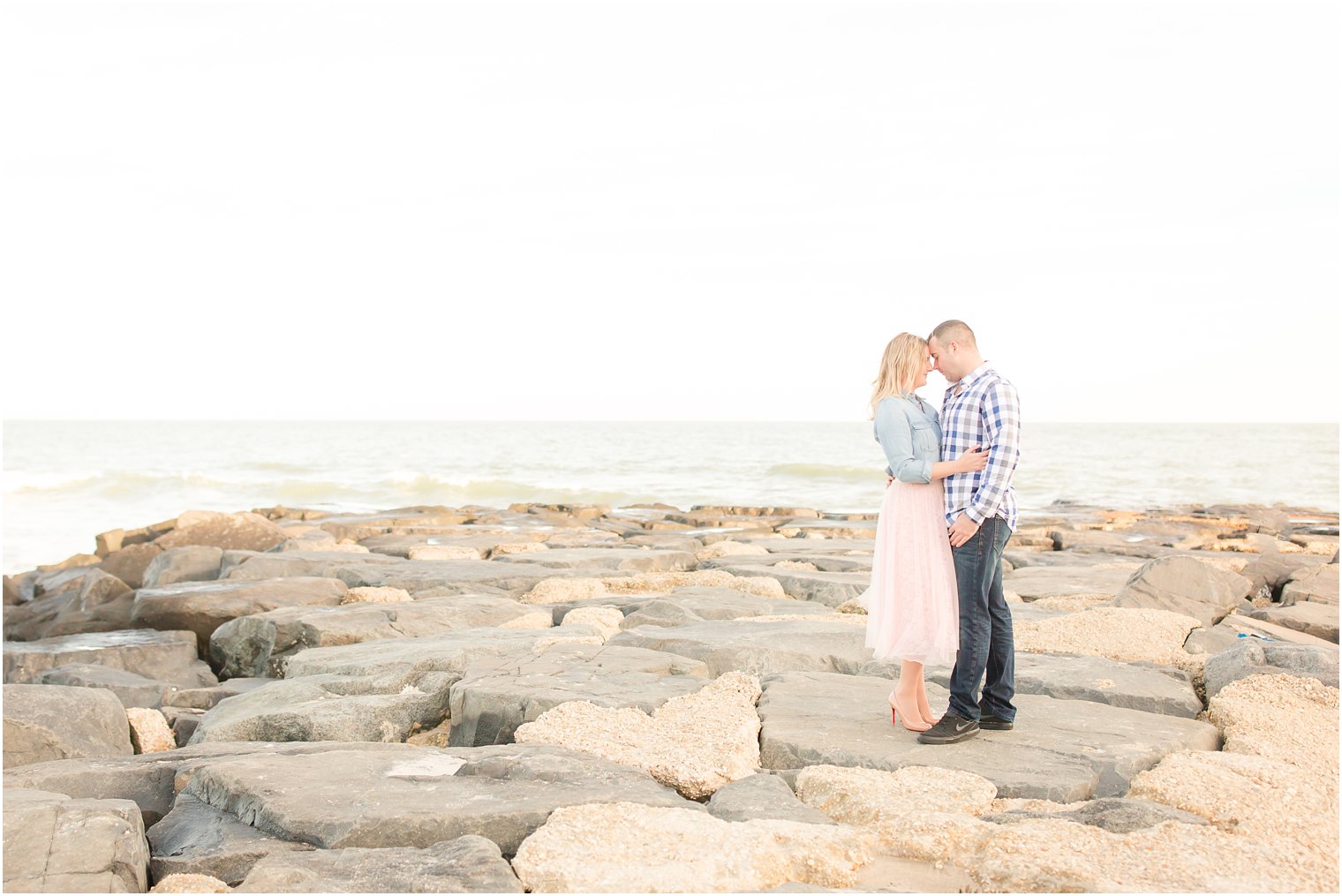 Engagement photo on the Jersey Shore