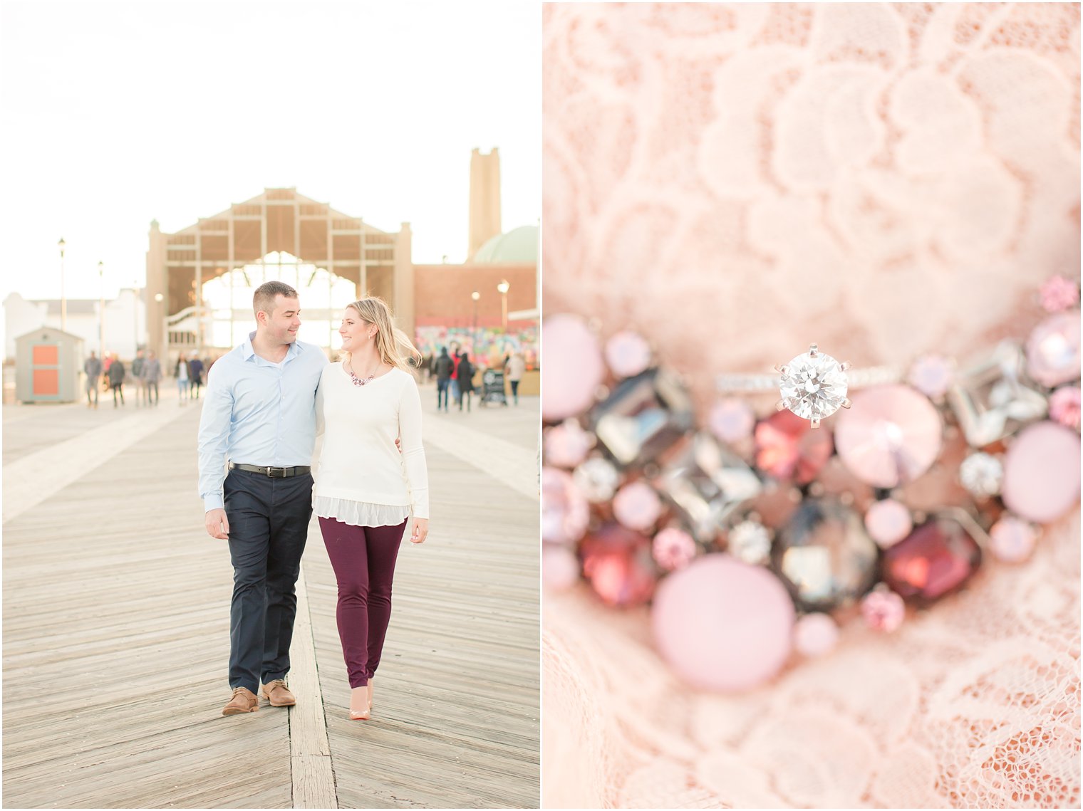 Asbury Park Boardwalk engagement photo ideas