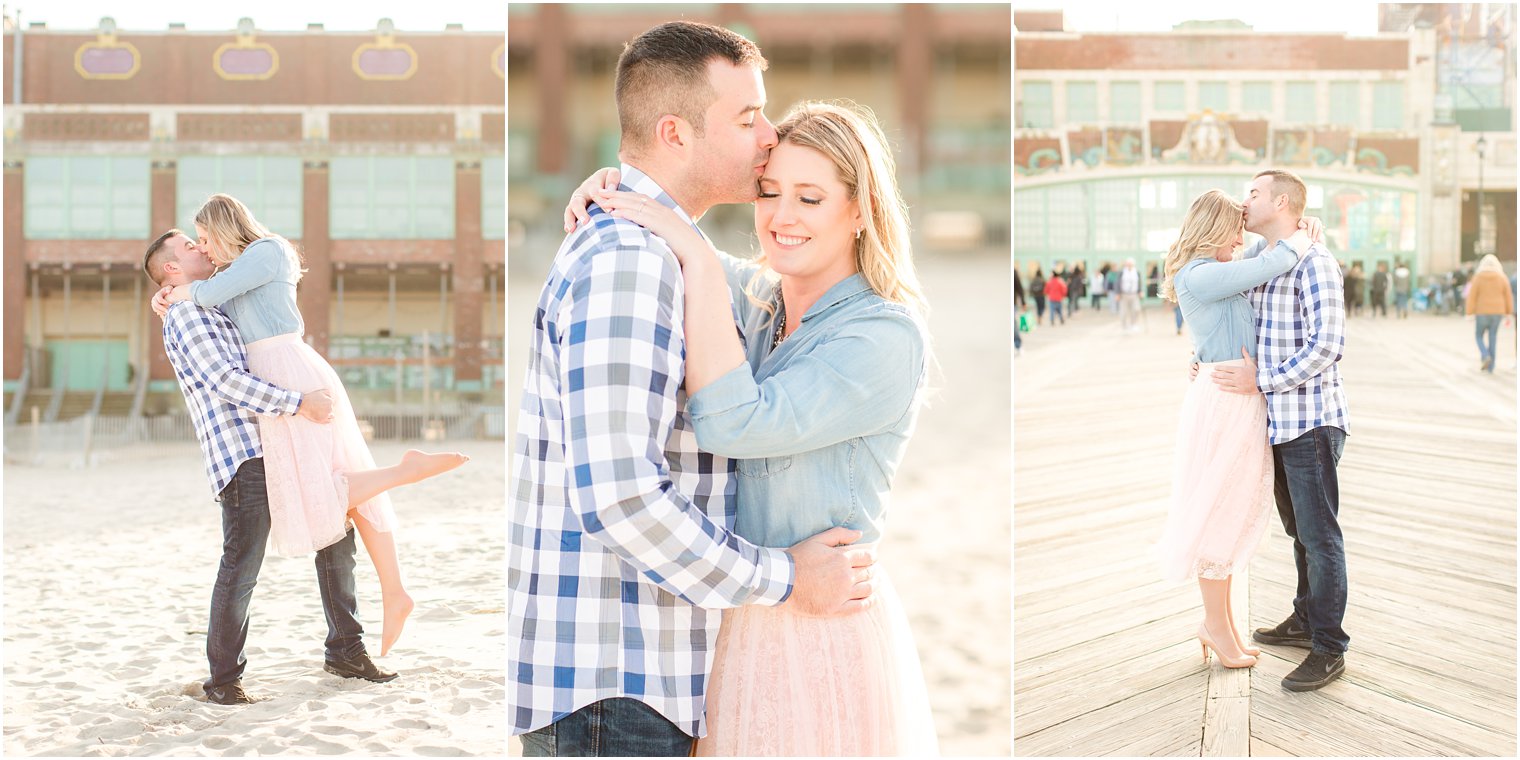 Asbury Park Engagement Session with a Romantic Tulle Skirt