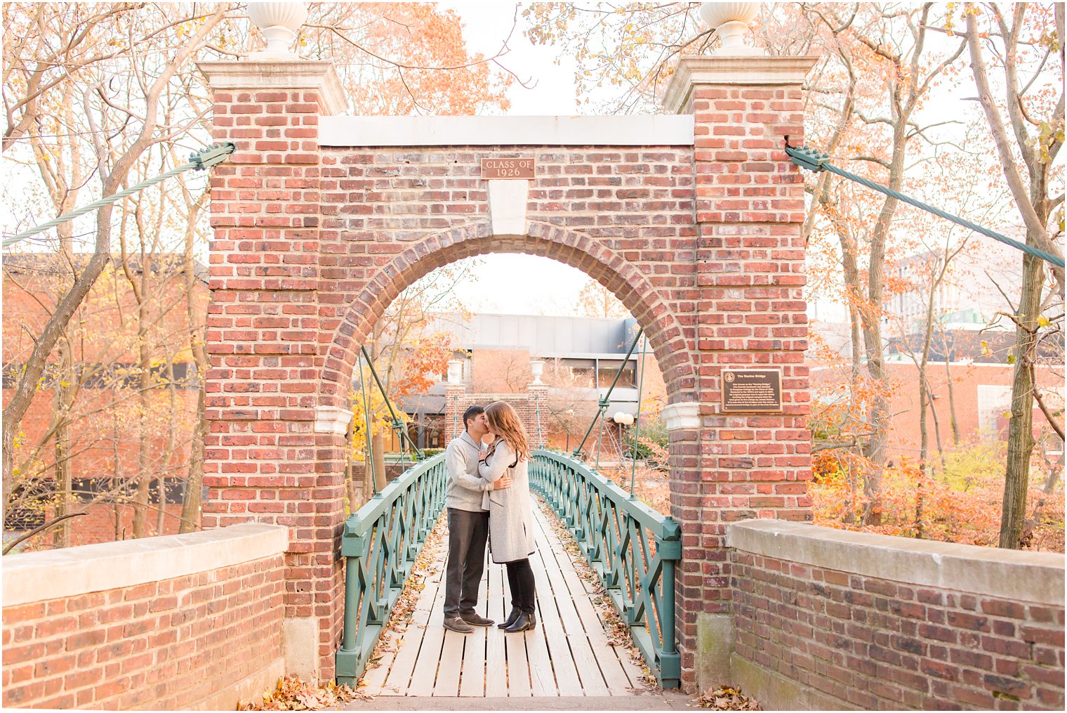 engaged couple at Rutgers University