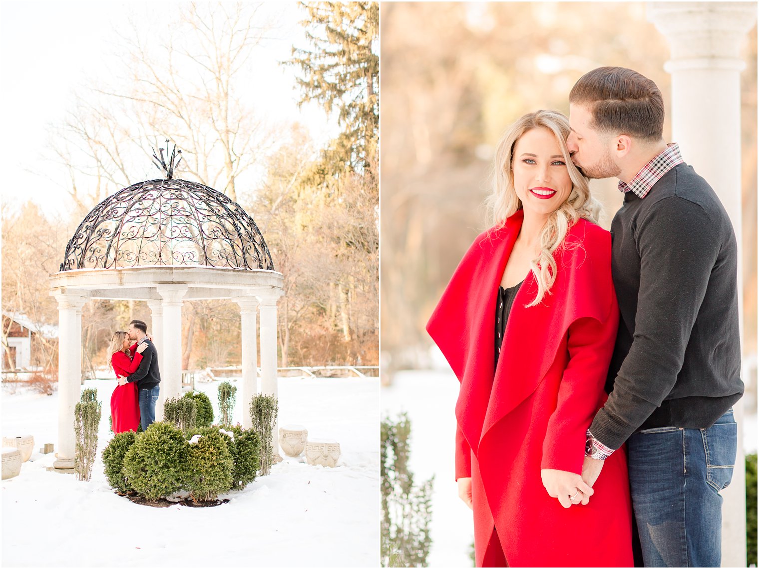 Bride wearing red lipstick