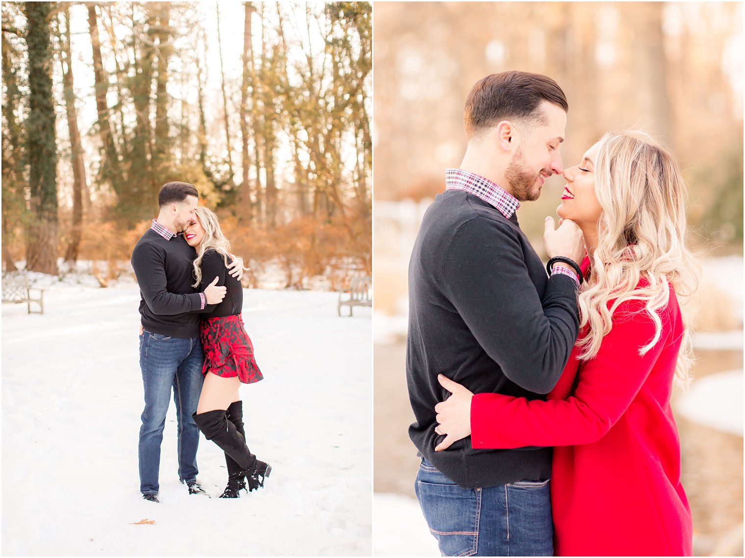 Sweet couple during engagement