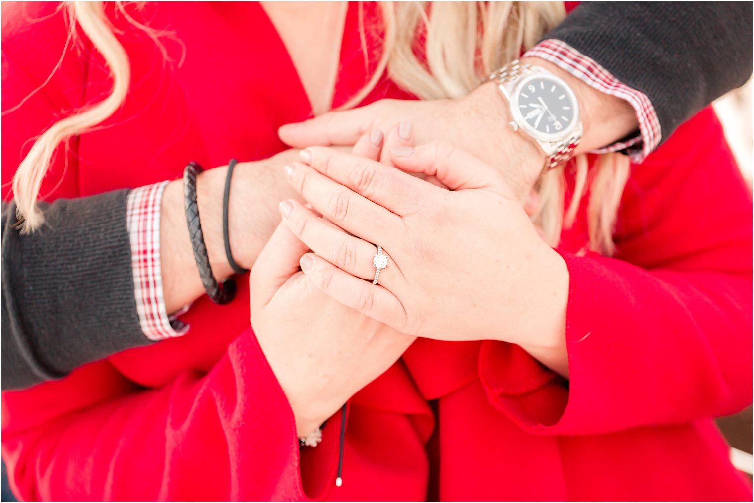 Close-up of ring during engagement