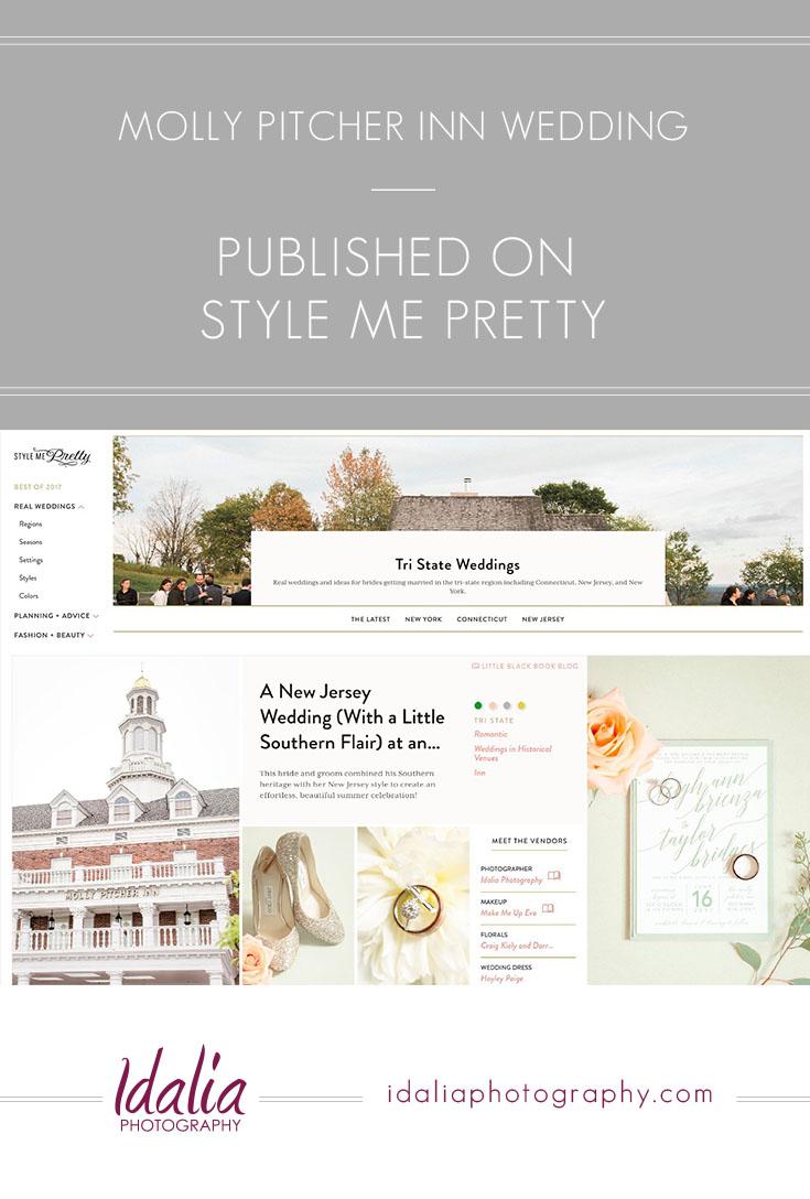 NJ wedding photographer published on Style Me Pretty