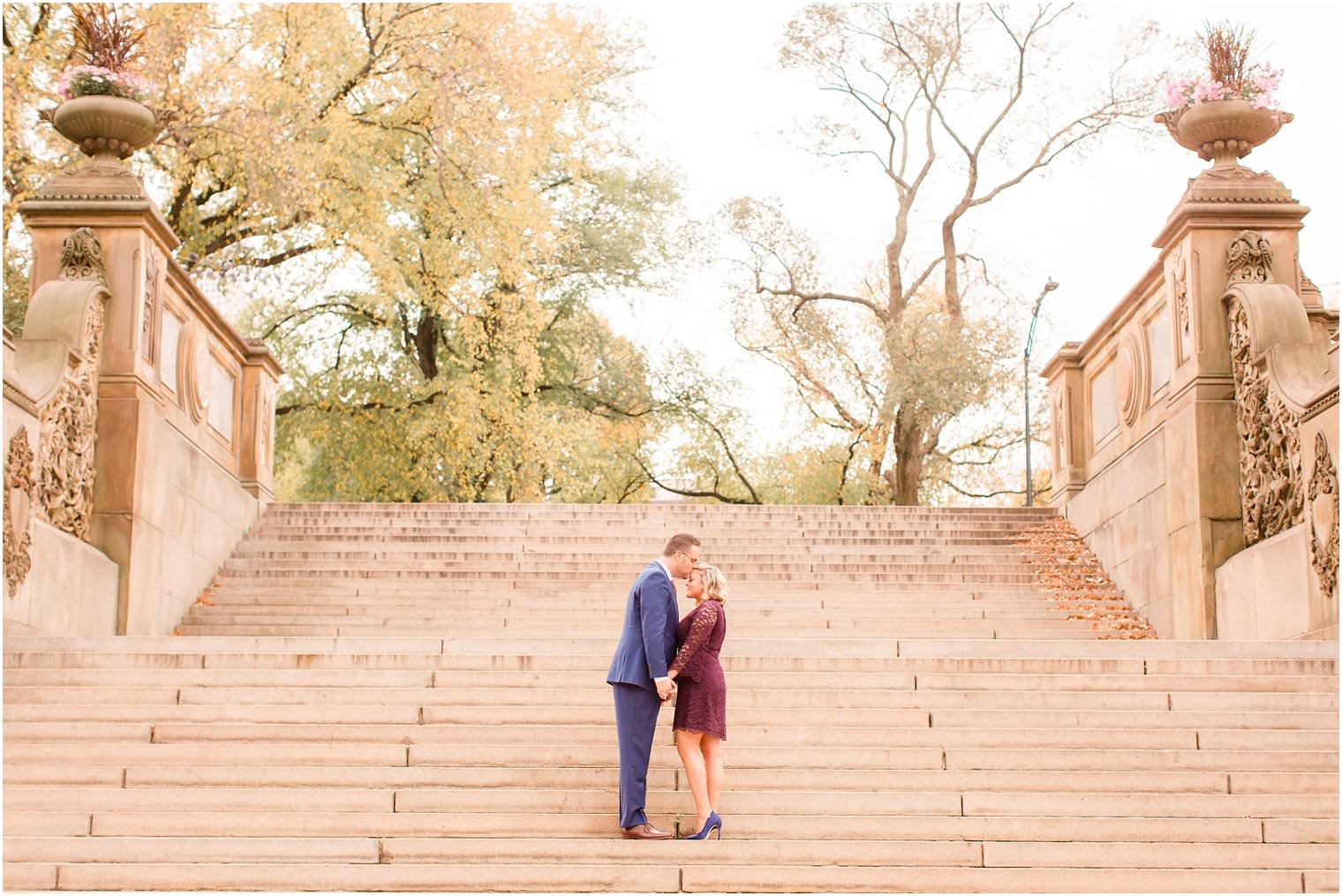 engaged couple in Central Park