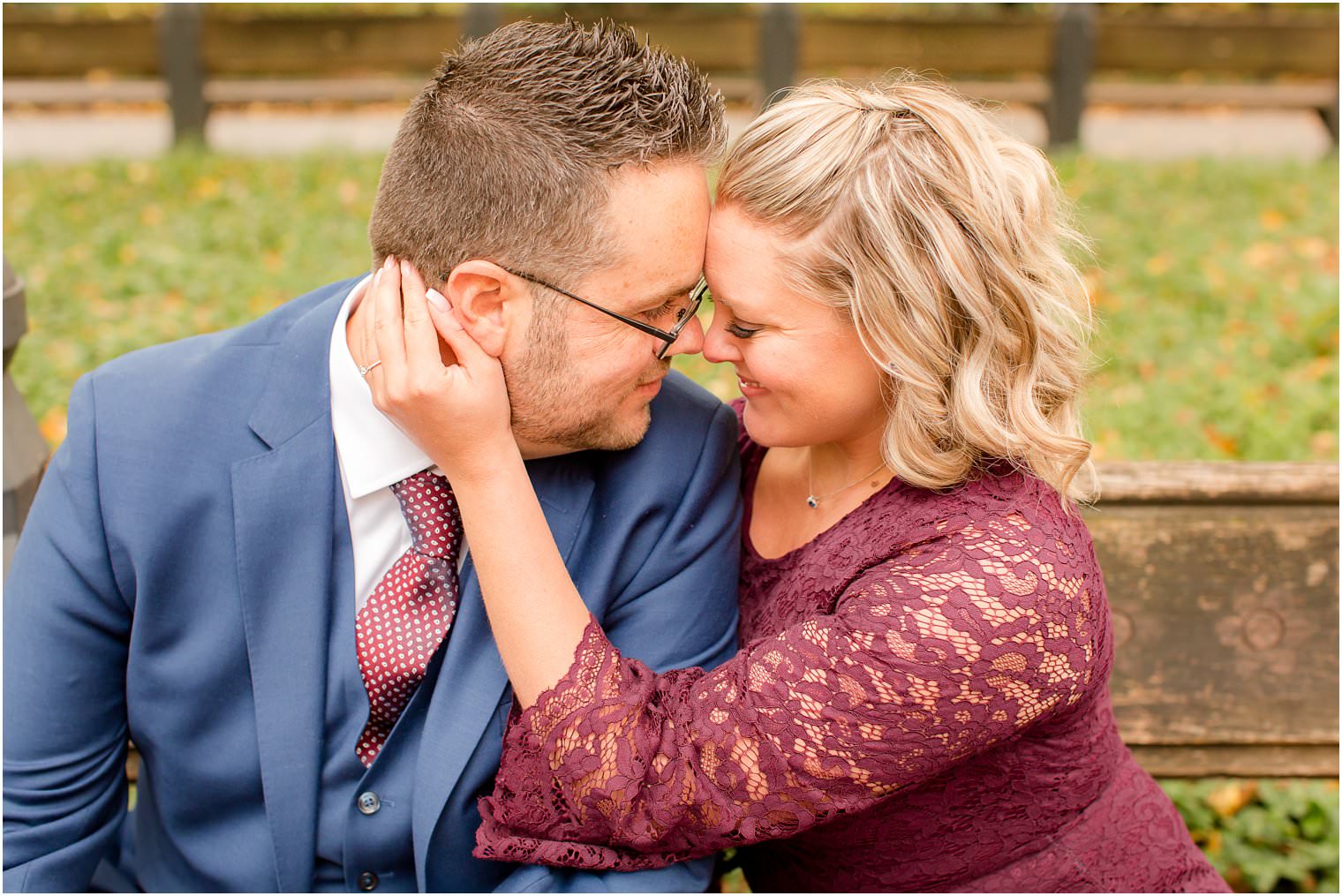 Happy couple engaged to be married