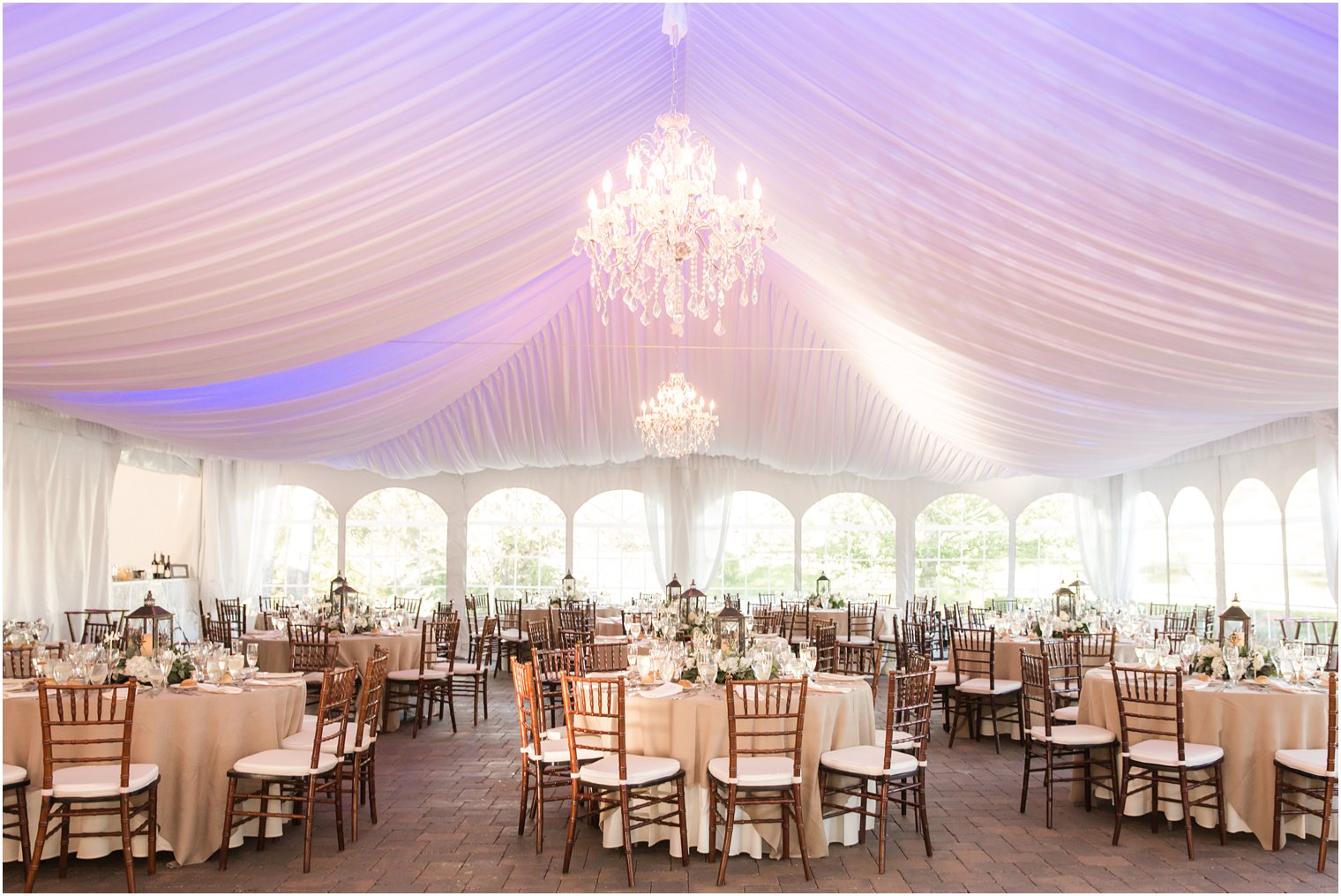 Photo of tented reception at Windows on the Water at Frogbridge 