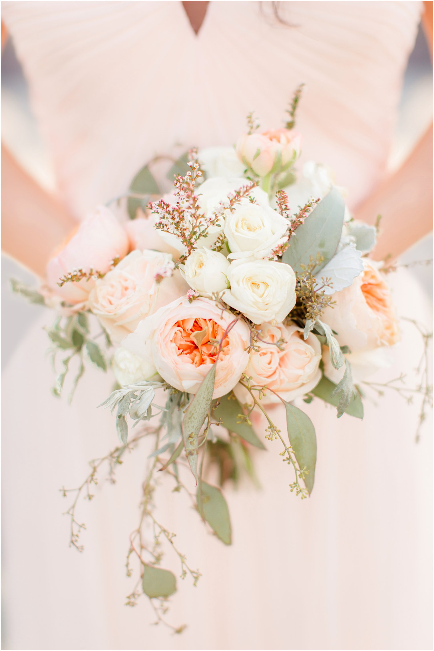 Elegant peach florals by Pink Dahlia Vintage