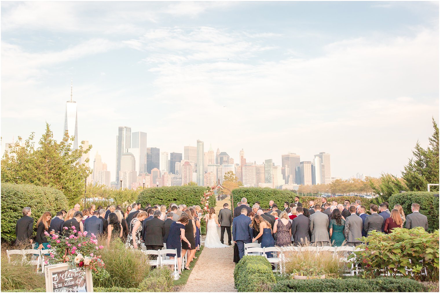 outdoor wedding ceremony at Liberty House