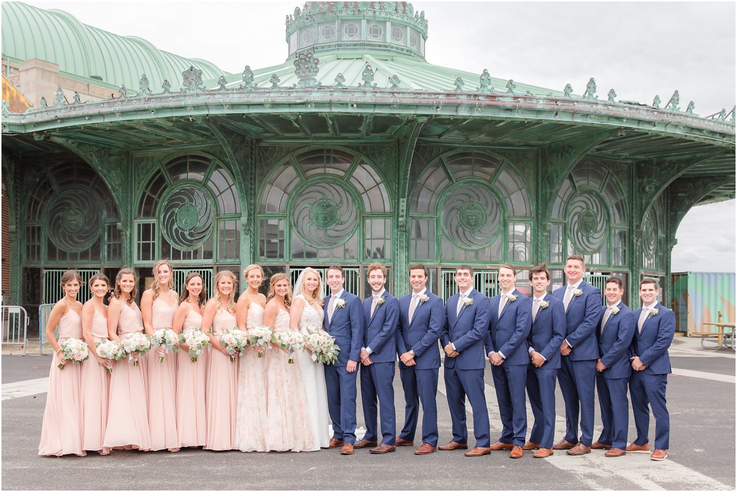 steel blue wedding party
