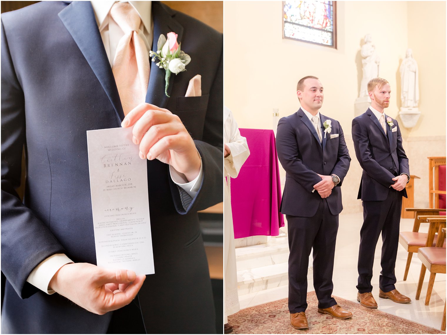 groom seeing his wife walking down the aisle