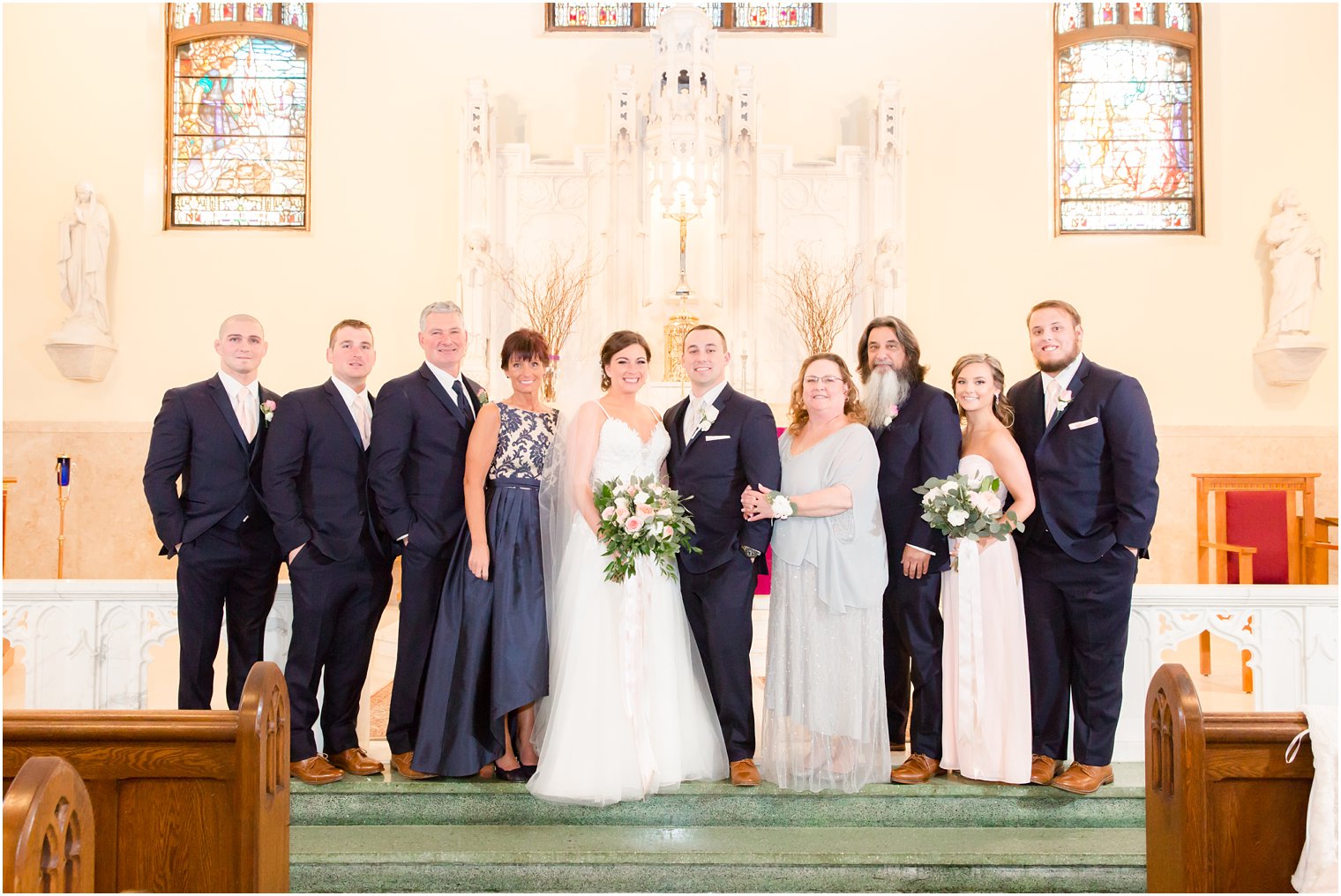 Traditional family portrait at St. Rose in Belmar NJ