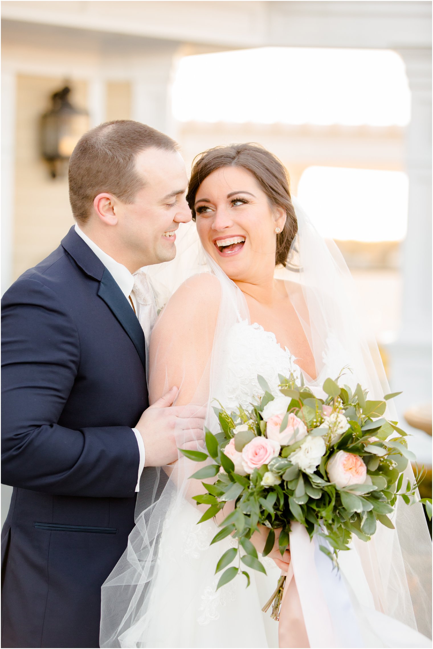 Bride and groom at Clarks Landing Yacht Club