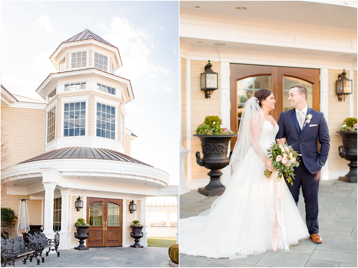 winter wedding at Clarks Landing Yacht Club