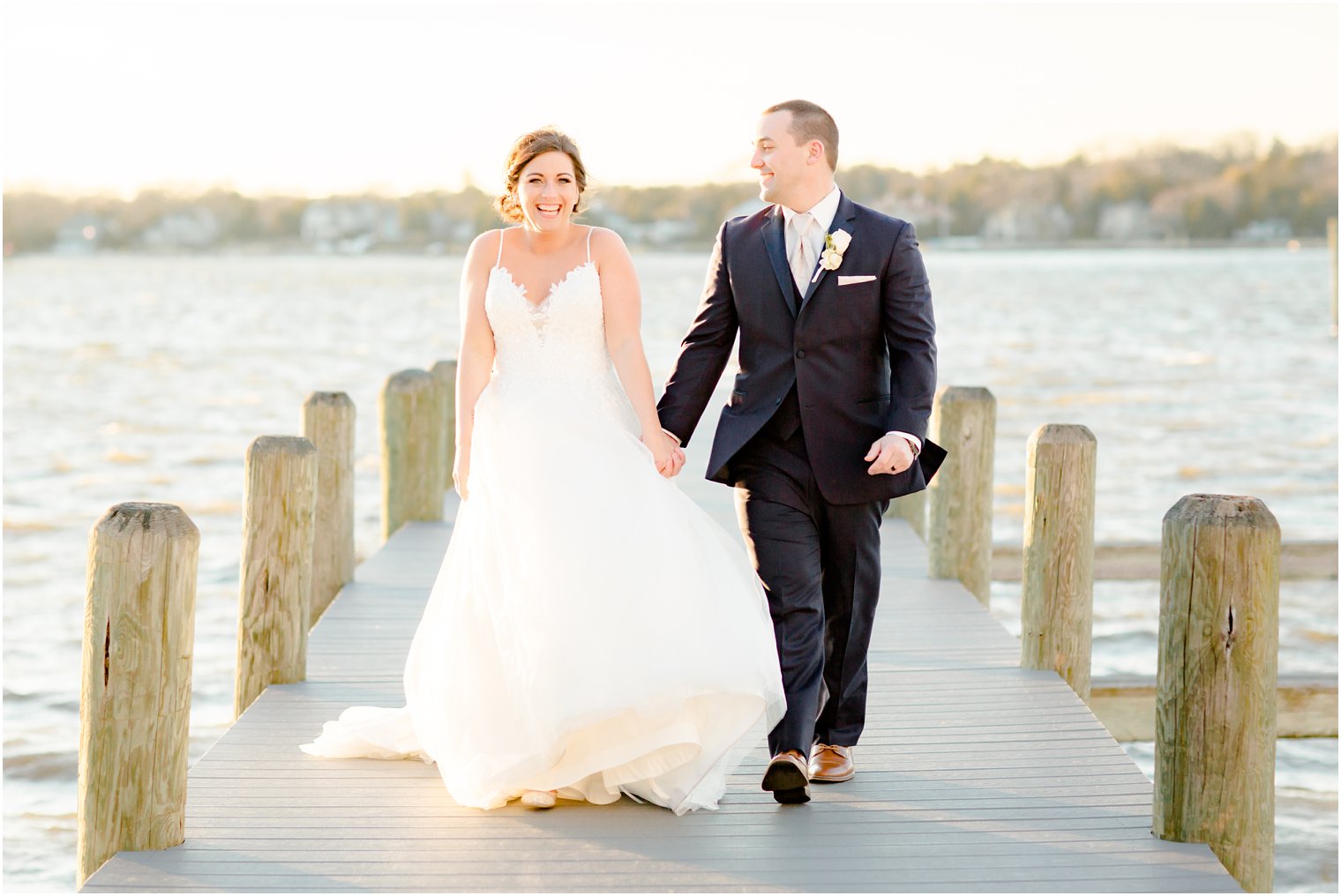 happy bride on her wedding day