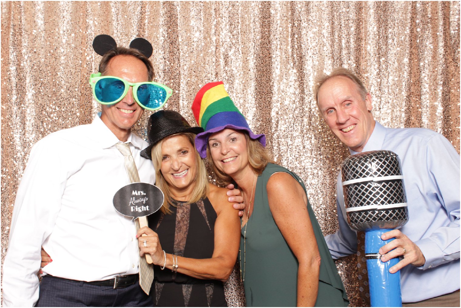 fun family in the photo booth