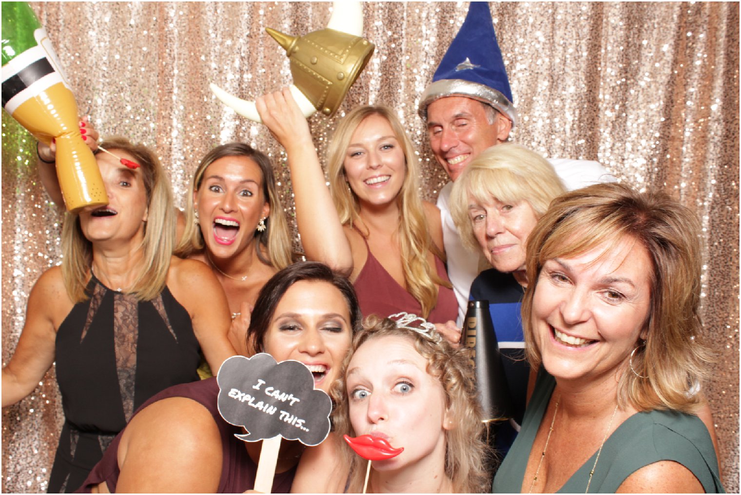 large group in photo booth